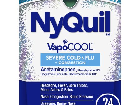 Vicks NyQuil Vapocool Medicine Caplets, Severe Cold & Flu, over-the-counter Medicine, 24 Caplets Online Hot Sale