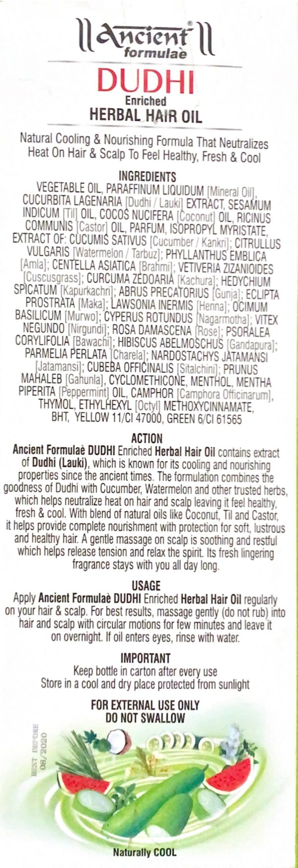 Dudhi Enriched Herbal Hair Oil Hot on Sale