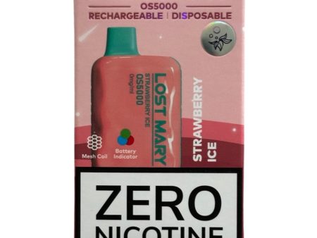 Strawberry Ice - Lost Mary OS5000 - Zero nicotine For Cheap