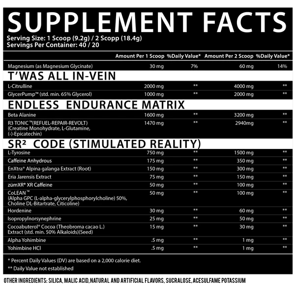 Inspired Nutraceuticals DVST8 of the Union 40 Servings Supply