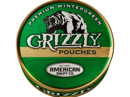 Grizzly Wintergreen Pouches Chewing Tobacco 0.82oz Discount