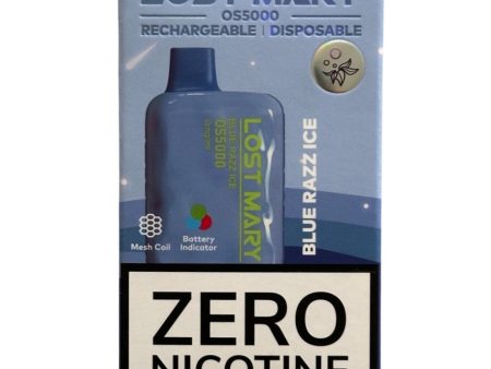 Blue Razz Ice - Lost Mary OS5000 - Zero Nicotine Online now