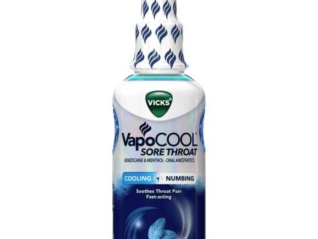 Vicks VapoCool Sore Throat Spray, Benzocaine & Menthol, Over-the-Counter Medicine, Winterfrost, 6 Oz Sale