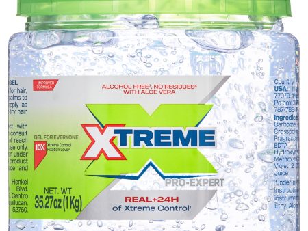 Xtreme Pro-Expert Hair Styling Gel, Unisex, 35.27 oz Jumbo Clear Jar Fashion