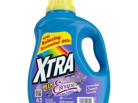 Xtra Plus Scent of Escape, Lavender & Sweet Vanilla,  63 Loads Liquid Laundry Detergent, 97.7 fl oz Supply