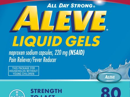 Aleve Liquid Gels Easy Open Arthritis Cap Naproxen Sodium Pain Reliever, 80 Count Fashion