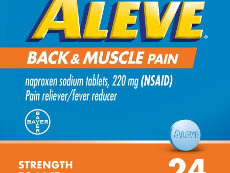 Aleve Back & Muscle Pain Reliever Naproxen Sodium Tablets, 24 Count Discount