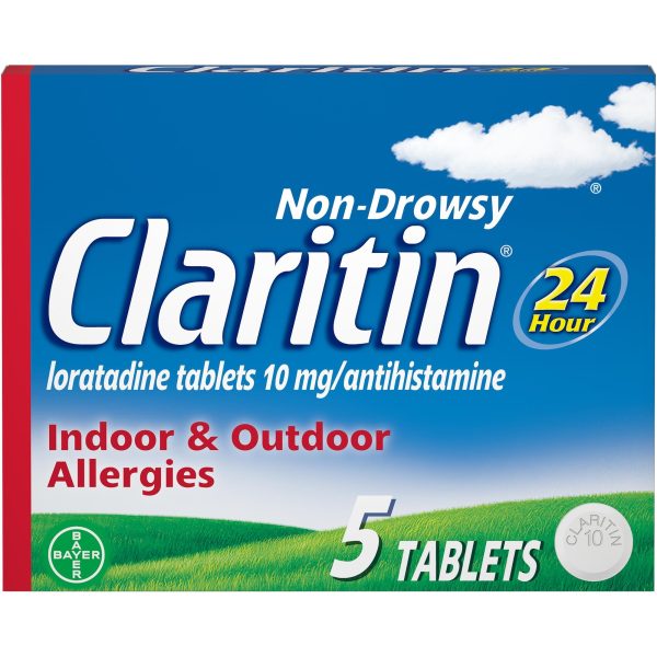 Claritin 24 Hour Non-Drowsy Allergy Medicine, Loratadine Antihistamine Tablets, 5 Ct For Cheap