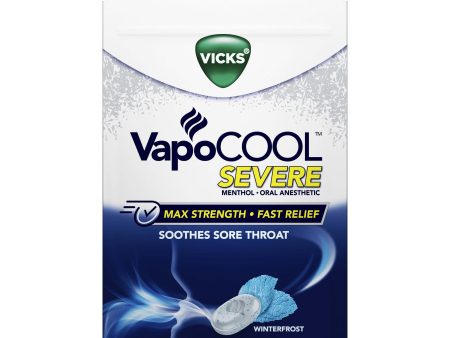 Vicks Vapocool Severe Medicated Sore Throat Drops, Menthol, Winterfrost Flavor, 45 Ct Cheap