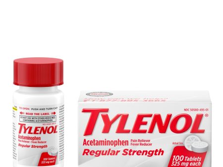 Tylenol Regular Strength Tablets with 325 mg Acetaminophen, 100Ct Sale