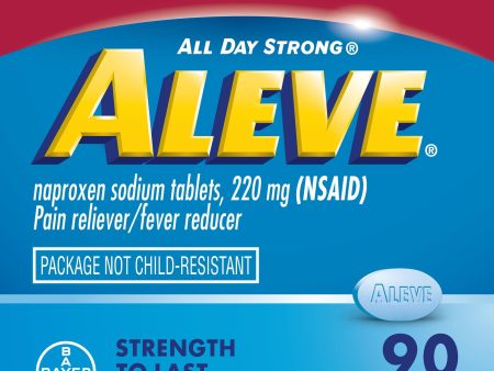 Aleve Caplets Easy Open Arthritis Cap Naproxen Sodium Pain Reliever, 90 Count Hot on Sale