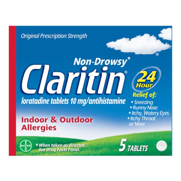 Claritin 24 Hour Non-Drowsy Allergy Medicine, Loratadine Antihistamine Tablets, 5 Ct For Cheap