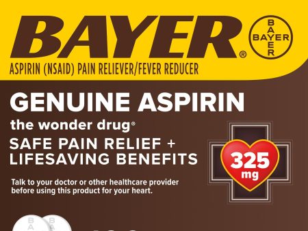 Genuine Bayer Aspirin Pain Reliever   Fever Reducer 325mg Coated Tablets, 100 Count Online