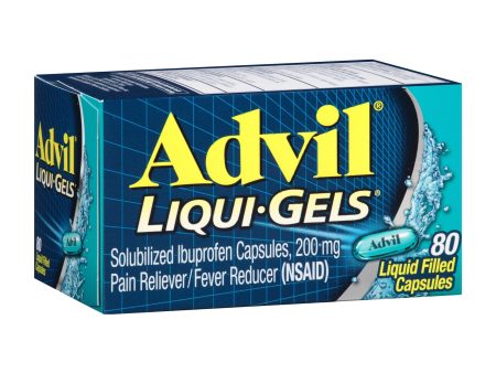 Advil Liqui-Gels Pain and Headache Reliever Ibuprofen, 200 Mg Liquid Filled Capsules, 80 Count Fashion