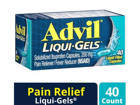 Advil Liqui-Gels Pain and Fever Relief Liquid Capsules, 200 Mg Ibuprofen, 40 Count on Sale