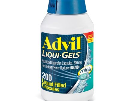 Advil Liqui-Gels Minis Pain and Headache Reliever Ibuprofen, 200 Mg Liquid Filled Capsules, 200 Count Discount