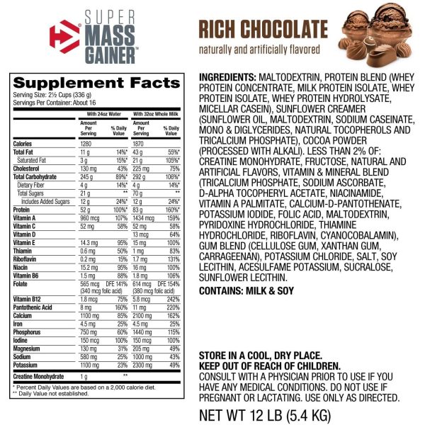 Dymatize Super Mass Gainer 12 Lbs. Online Hot Sale