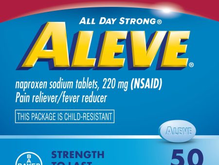 Aleve Caplets Soft Grip Arthritis Cap Naproxen Sodium Pain Reliever, 50 Count Online now