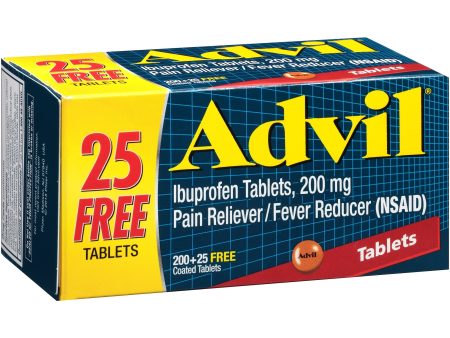 Advil (225 Count) Pain Reliever   Fever Reducer Coated Tablet, 200mg Ibuprofen, Temporary Pain Relief Online Hot Sale