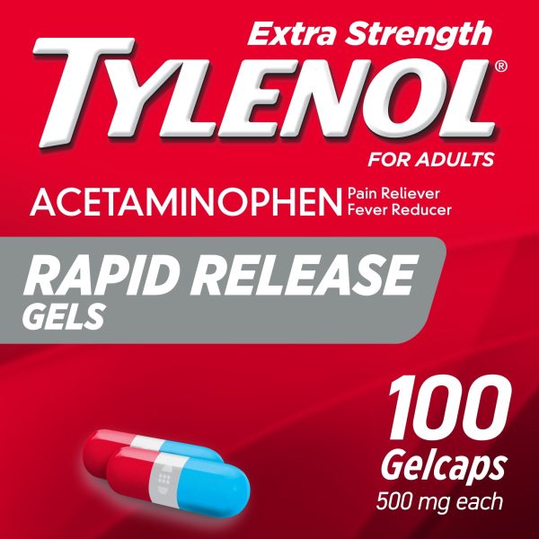 Tylenol Extra Strength Acetaminophen Rapid Release Gels, 100 ct Discount