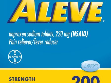 Aleve Caplets Naproxen Sodium Pain Reliever, 200 Count For Cheap