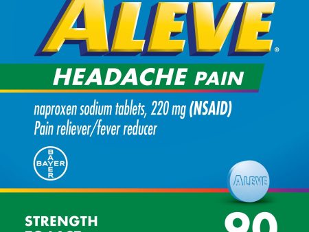 Aleve Headache Pain Reliever Naproxen Sodium Tablets, 90 Count Online