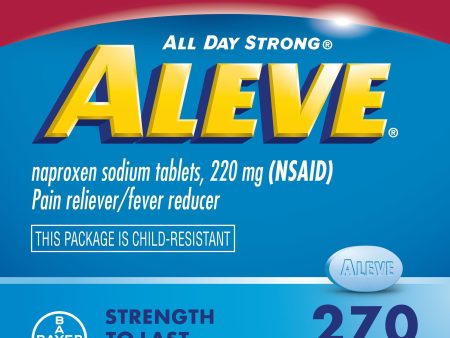 Aleve Caplets Soft Grip Arthritis Cap Naproxen Sodium Pain Reliever, 270 Count on Sale