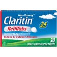 Claritin RediTabs 24 Hour Non-Drowsy Allergy Medicine, Loratadine Antihistamine Tablets, 30 Ct Online