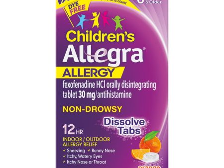 Allegra Children s 12 Hour Non-Drowsy Antihistamine Allergy Relief Medicine 30mg Meltable Tablets 24ct Fashion