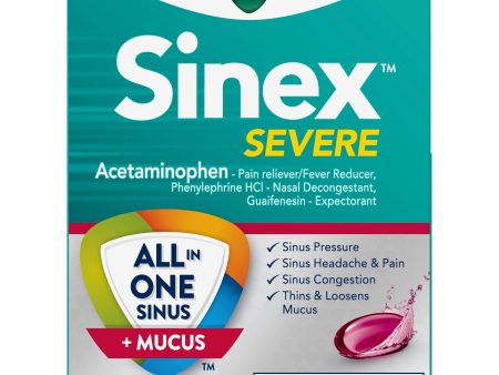 Vicks Sinex Severe LiquiCaps, Non-Drowsy Mucus +Sinus Relief, Over-the-Counter Medicine, 24 Ct For Sale