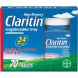 Claritin 24 Hour Non-Drowsy Allergy Medicine, Loratadine Antihistamine Tablets, 70 Ct on Sale