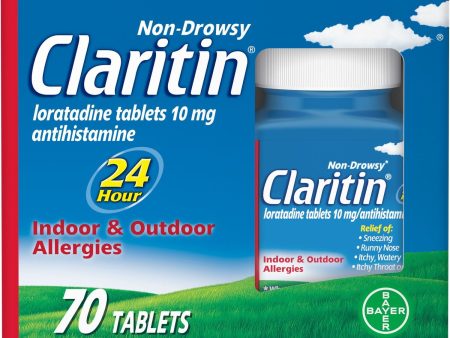 Claritin 24 Hour Non-Drowsy Allergy Medicine, Loratadine Antihistamine Tablets, 70 Ct on Sale