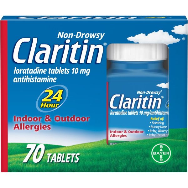 Claritin 24 Hour Non-Drowsy Allergy Medicine, Loratadine Antihistamine Tablets, 70 Ct on Sale