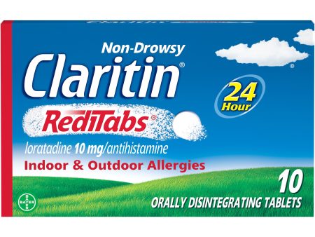 Claritin RediTabs 24 Hour Non-Drowsy Allergy Medicine, Loratadine Antihistamine Tablets, 10 Ct Supply